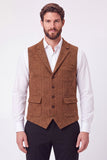 Army Green Single Breasted Notch Lapel Men's Suits Vest