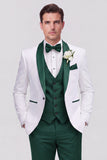 3 Piece Shawl Lapel Blue One Button Men's Wedding Suits