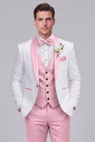 3 Piece Shawl Lapel Blue One Button Men's Wedding Suits