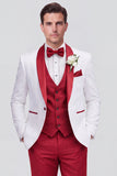 3 Piece Shawl Lapel Blue One Button Men's Wedding Suits
