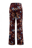 Rust Printed Velvet Single‑Breasted Peak Lapel Women Suits with Pockets
