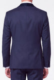 3 Piece Dark Blue Single Breasted Shawl Lapel Men's Prom Suits