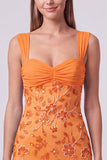 Sky Blue Beaded Ruched Floral Bodycon Short Homecoming Dress with Sequins