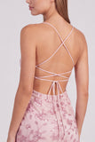 Pink Floral Bodycon Sequins Beaded Short Cocktail Dress with Lace Up Back