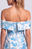Green Strapless Floral Jacquard Bodycon Short Cocktail Dress