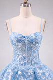 Apricot Corset Sweetheart Floral Short Homecoming Dress