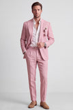 Light Pink Peak Lapel 2 Piece Single Breasted Men's Prom Suits