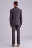 2 Piece Black Peak Lapel Double Breasted Men's Prom Suits