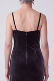 Black Embroidery Sequins Ruched Bateau Neck Velvet Mother of the Bride Dress with Chiffon Cape