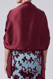 Lake Blue V-Neck Mermaid Velvet Long Mother of the Bride Dress with Cape