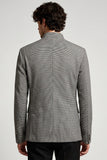 Double Breasted Grey Stand Collar Men's Prom Blazer