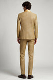 Golden 2 Piece Shawl Lapel Single Breasted Men's Prom Suits