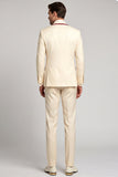 Ivory Peak Lapel Double Breasted 2 Piece Men's Prom Suits