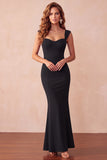 Mermaid Black Sweetheart Long Wedding Guest Dress