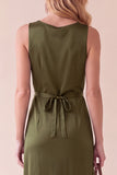 Black Sheath Round Neck Lace Satin Midi Wedding Guest Dress