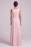 Blush A-Line Chiffon Bateau Neck Beaded Long Mother of the Bride Dress with Cape