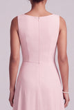 Blush A-Line Chiffon Bateau Neck Beaded Long Mother of the Bride Dress with Cape