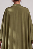 Olive Sheath High Neck Chiffon Rhinestones Long Mother of the Bride Dress