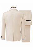 Apricot Single Breasted Peak Lapel 2 Piece Men's Prom Suits