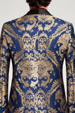 One Button Navy Shawl Lapel Men's Prom Blazer