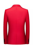 Notched Lapel Red One Button Sequins Men's Prom Blazer