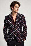 Black Notched Lapel One Button Men's Prom Blazer