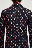 Black Notched Lapel One Button Men's Prom Blazer