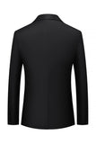 Black Peak Lapel One Button Embroideried Men's Prom Blazer