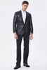 Load image into Gallery viewer, Dark Navy Jacquard Shawl Lapel Men&#39;s Prom Blazer