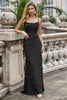 Load image into Gallery viewer, A Line Spaghetti Straps Matcha Long Bridesmaid Dress with Lace Up Back