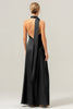 Load image into Gallery viewer, Peacock Sheath V-Neck Backless Long Bridesmaid Dress with Slit