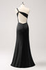 Load image into Gallery viewer, Olive One Shoulder Mermaid Satin Long Bridesmaid Dress