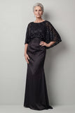 Sparkly Champagne Sequin Long Mermaid Mother of the Bride Dress with Pockets