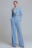Dark Green Peak Lapel One Button 2-piece Women's Work Suits