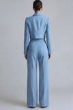 Dark Green Peak Lapel One Button 2-piece Women's Work Suits