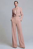 Dark Green Peak Lapel One Button 2-piece Women's Work Suits