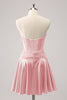 Load image into Gallery viewer, Fuchsia A-Line Sweetheart Corset Short Graduation Dress