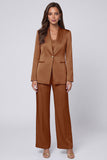 Light Blue Shawl Lapel 2 Piece Women's Work Suits
