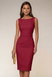 Ivory Bodycon Bateau Neck Midi Work Dress