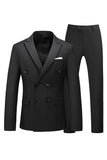 Hot Pink Double Breasted 2 Piece Prom Men Suits