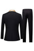 Load image into Gallery viewer, Black and Champagne 3 Pieces One Button Shawl Lapel Men&#39;s Suits