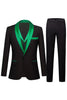 Load image into Gallery viewer, Black and Champagne 3 Pieces One Button Shawl Lapel Men&#39;s Suits