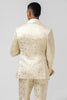 Load image into Gallery viewer, Sparkly Champagne Shawl Lapel Jacquard 2 Pieces Men&#39;s Suits