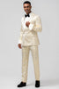 Load image into Gallery viewer, Sparkly Champagne Shawl Lapel Jacquard 2 Pieces Men&#39;s Suits