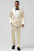 Load image into Gallery viewer, Sparkly Champagne Shawl Lapel Jacquard 2 Pieces Men&#39;s Suits