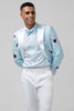 Load image into Gallery viewer, Light Blue Peak Lapel One Button Floral 2 Pieces Men&#39;s Suits