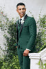 Load image into Gallery viewer, Dark Green Shawl Lapel One Button 3 Pieces Men&#39;s Wedding Suits