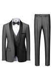 Dark Green Shawl Lapel One Button 3 Pieces Men's Wedding Suits