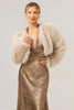 Load image into Gallery viewer, Open Front Apricot Shearling Faux Fur Cropped Coat