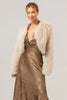 Load image into Gallery viewer, Open Front Apricot Shearling Faux Fur Cropped Coat